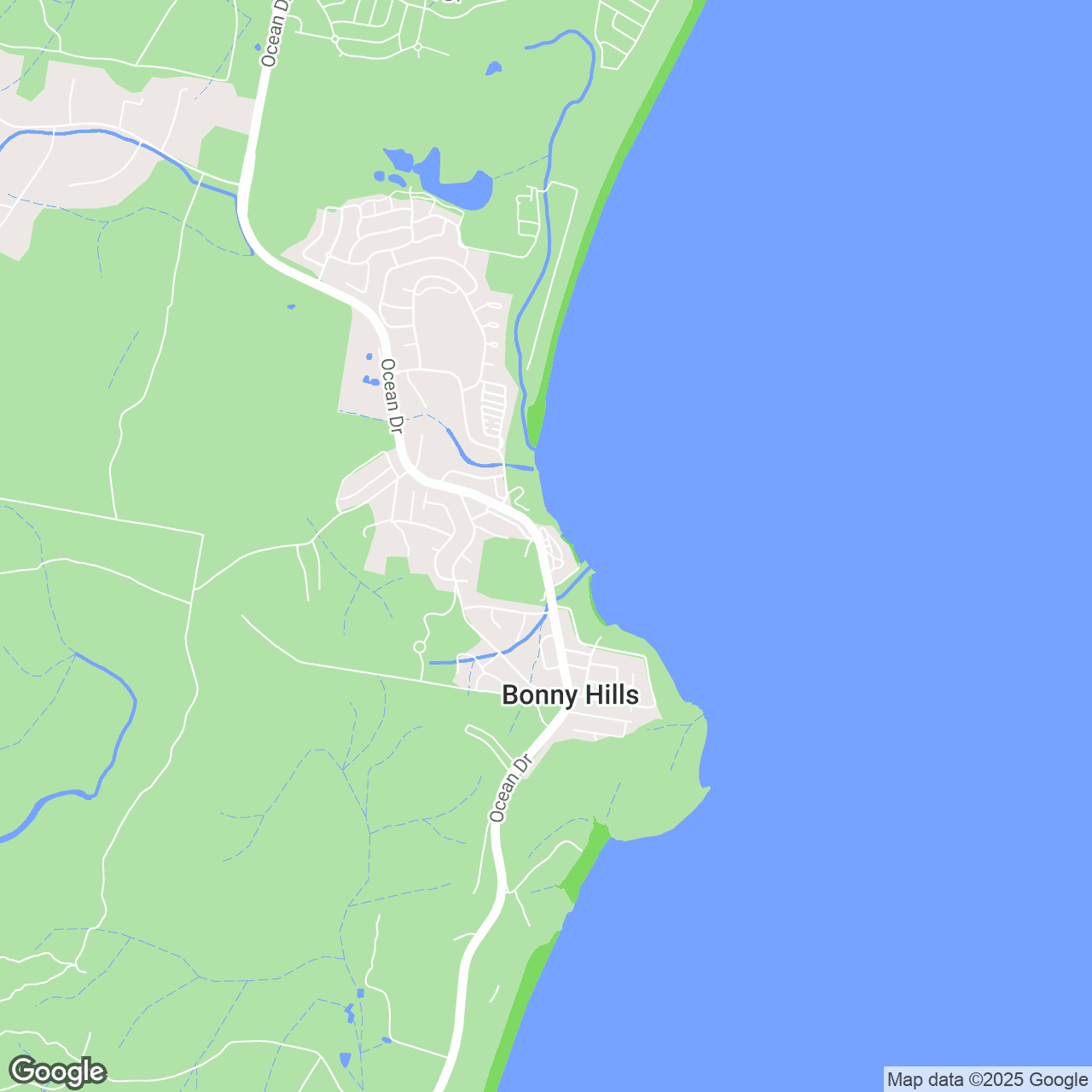 Bonny Hills Region Map