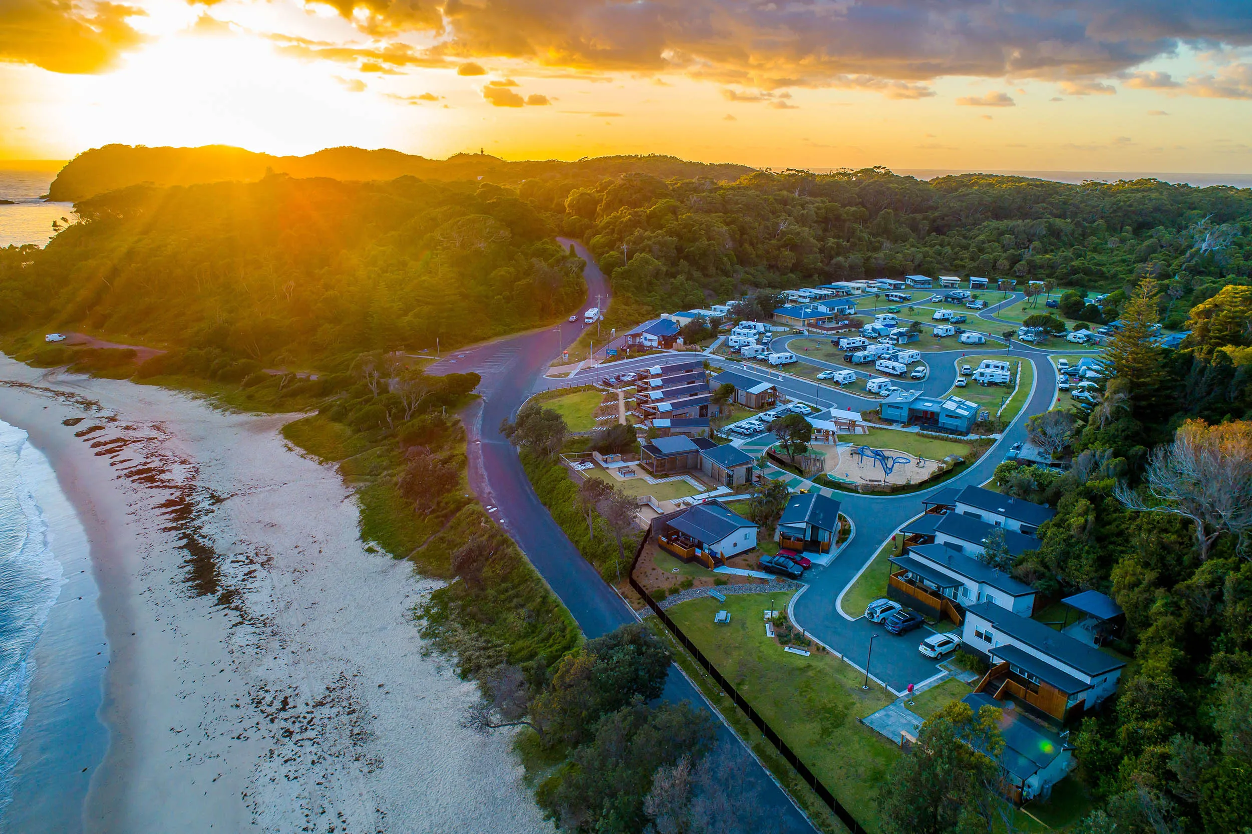 Seal Rocks aerial