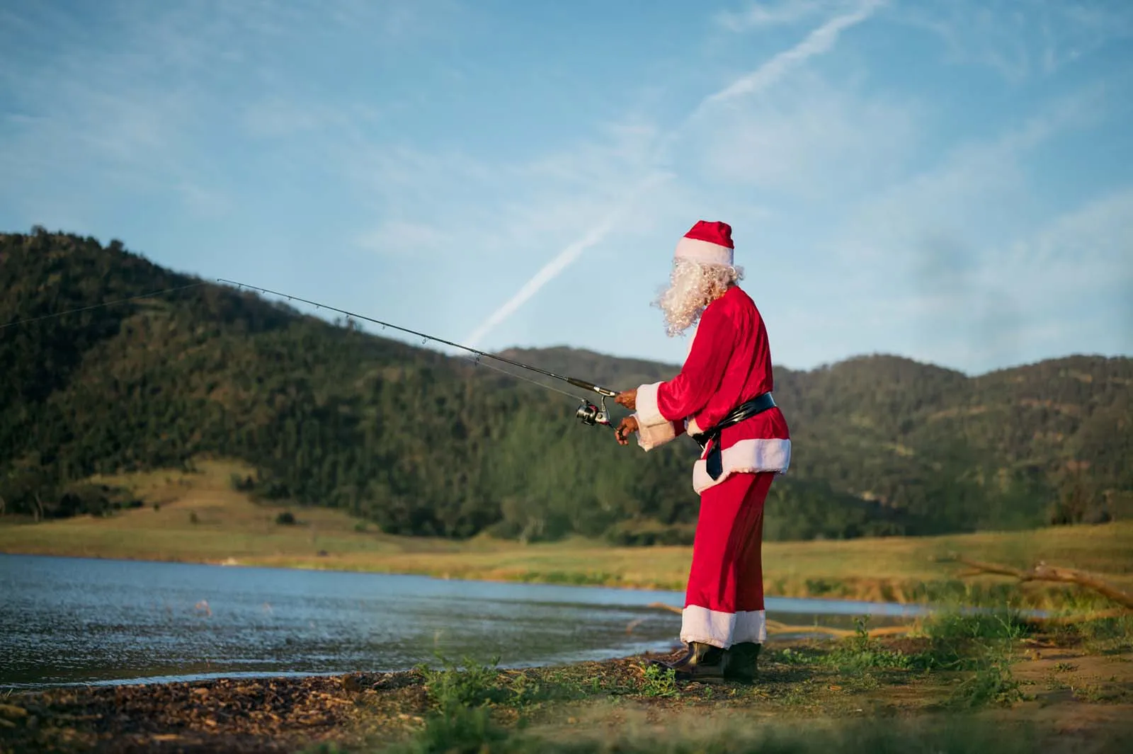 Santa fishing