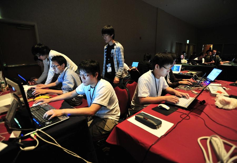 Cybersecurity specialists conducting penetration testing and red-teaming security test