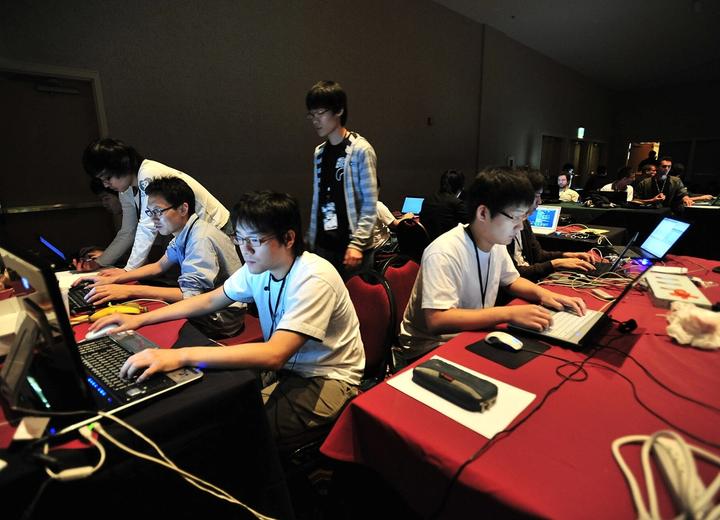 Cybersecurity specialists conducting penetration testing and red-teaming security test