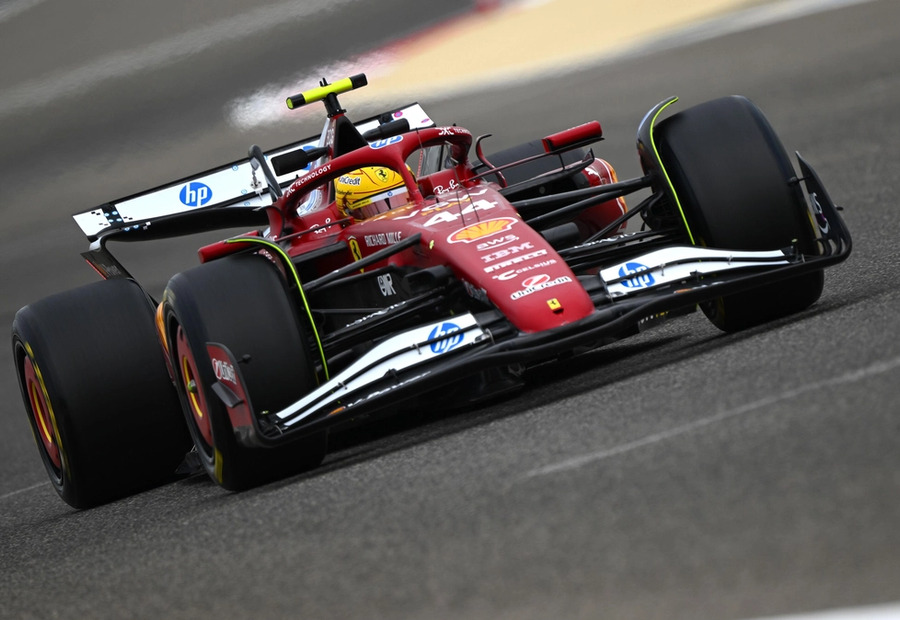 Lewis Hamilton and Charles Leclerc during Ferrari's 2026 Formula 1 season