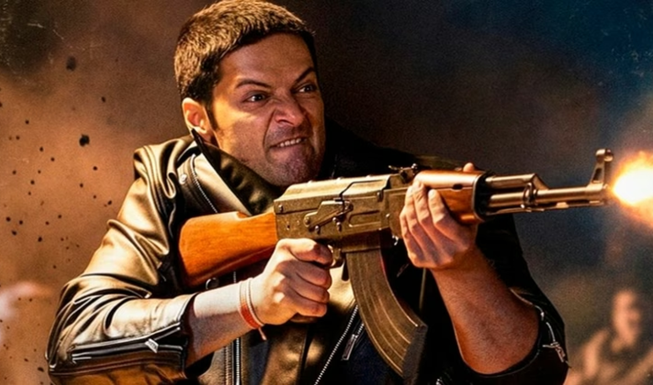 Pankaj Tripathi, Ali Fazal and Divyenndu in Mirzapur: The Movie promotional artwork