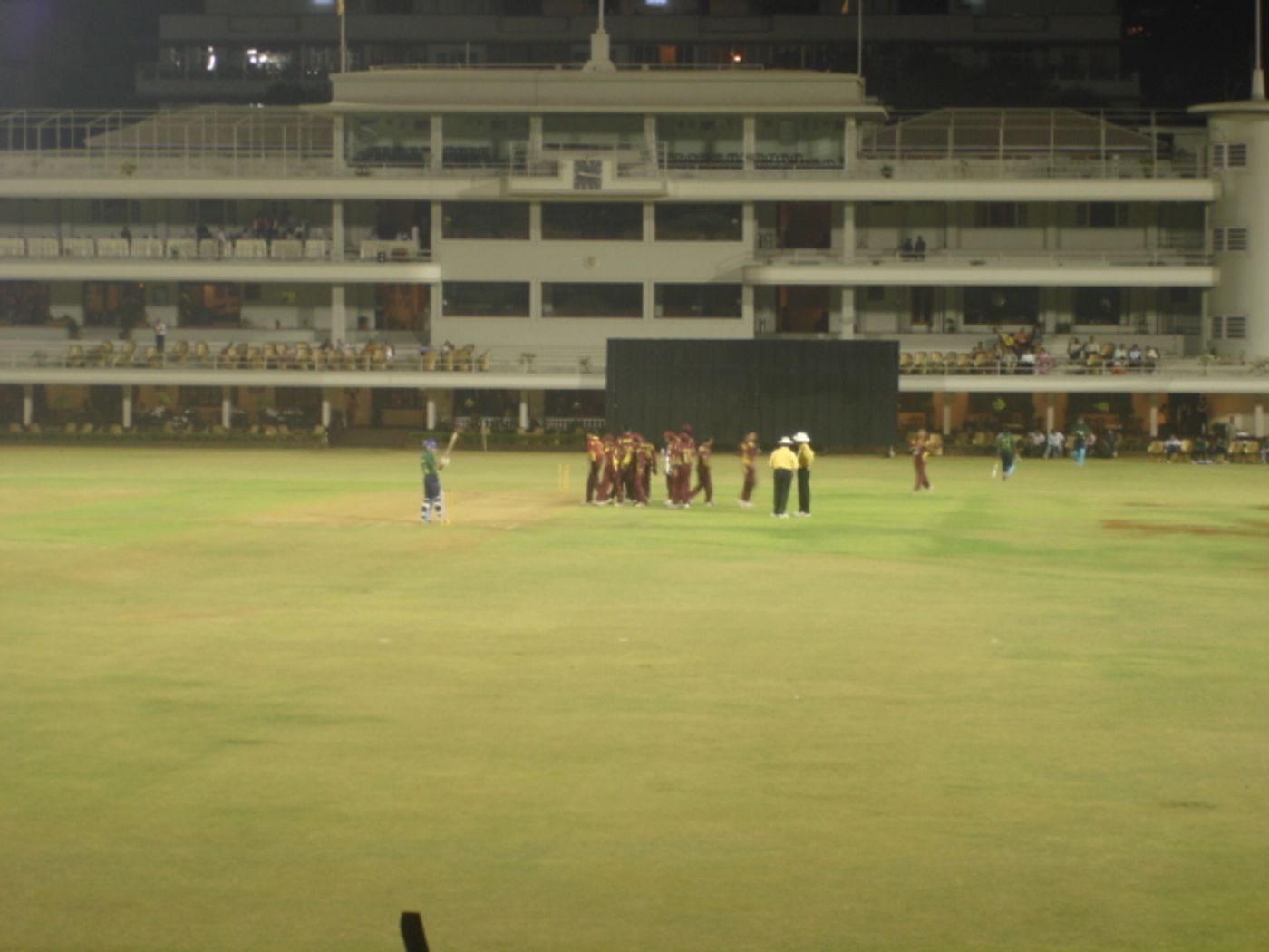 A 20-20 Match being played between Orissa and Railways at the Brabourne Stadium under floodlights. Author : Syed Kashan Mustafa