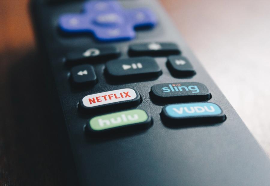 Smart TV remote control with Netflix streaming button