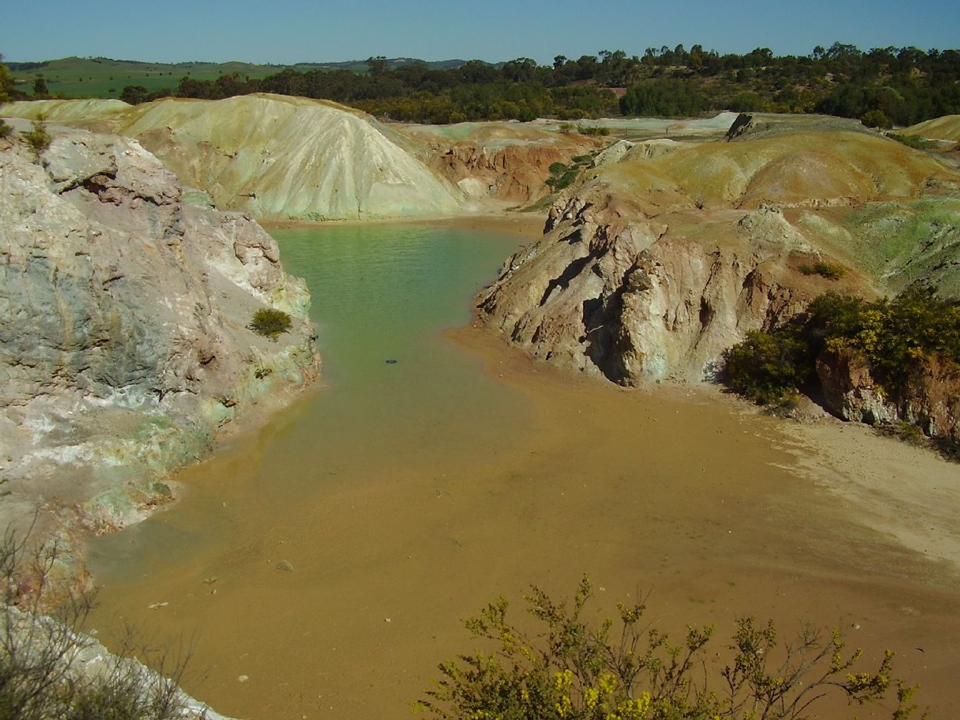 Abandoned open copper pit mine, Kapunda South Australia
