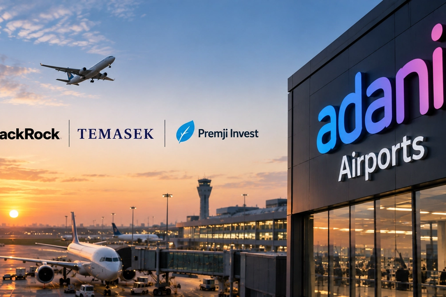 Adani Airport Holdings airport terminal as the company raises new equity from global investors