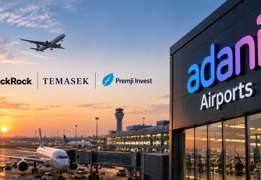 Adani Airport Holdings airport terminal as the company raises new equity from global investors