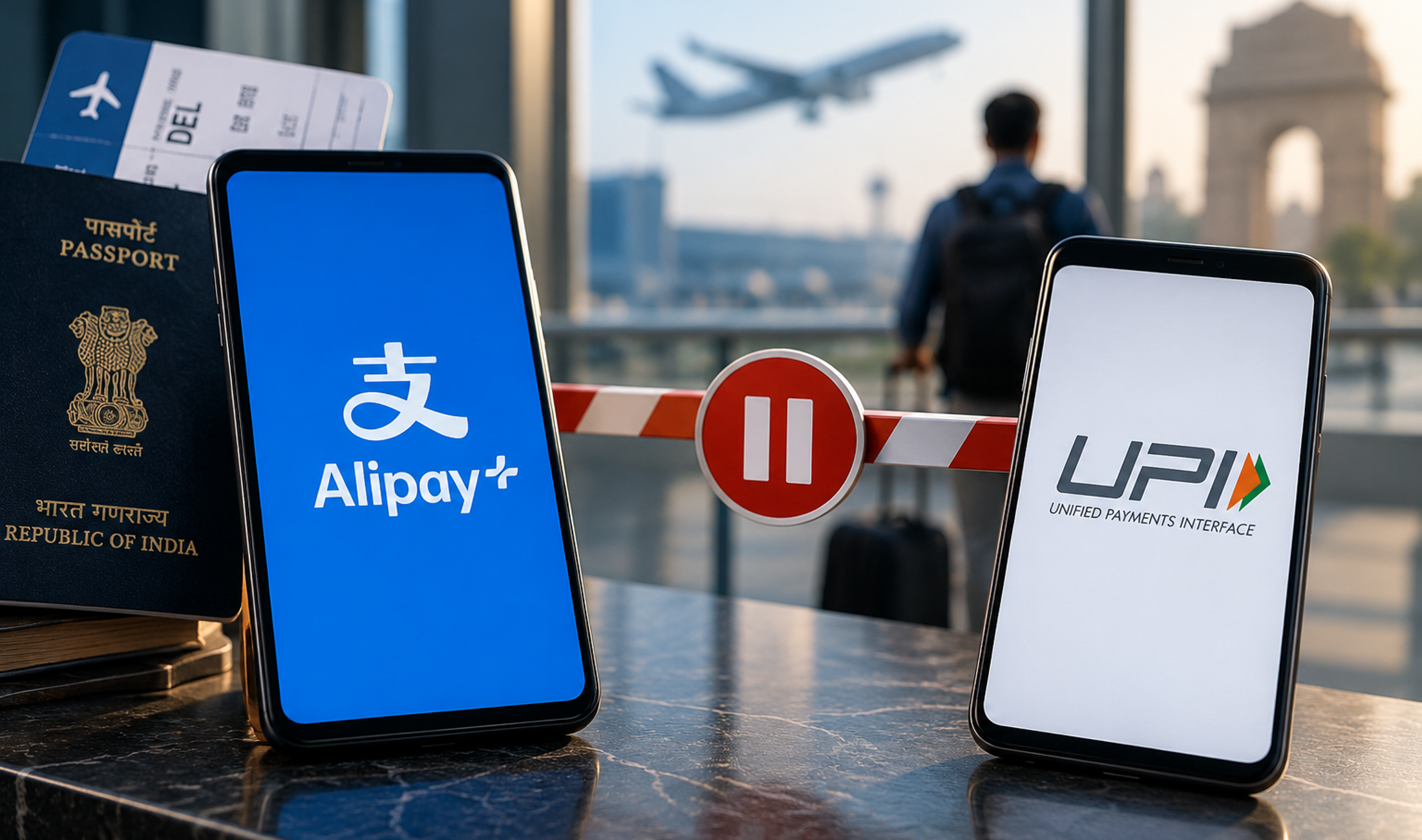 UPI and Alipay+ payment logos representing the proposed India cross-border payments link