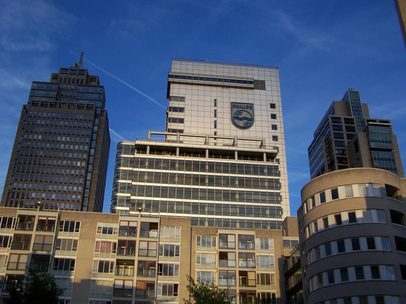 Headquarters of Philips in Amsterdam , The Netherlands . author: Mig de Jong