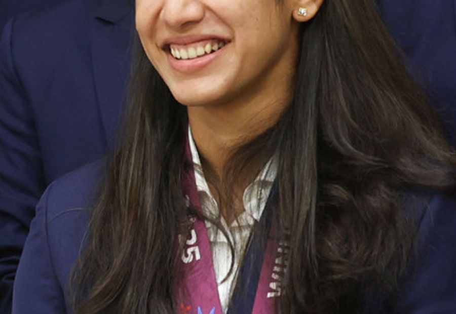 Smriti Mandhana playing for the Indian women's cricket team