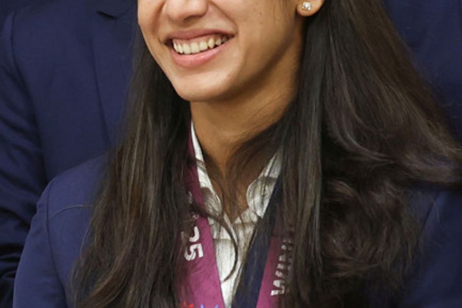 Smriti Mandhana playing for the Indian women's cricket team