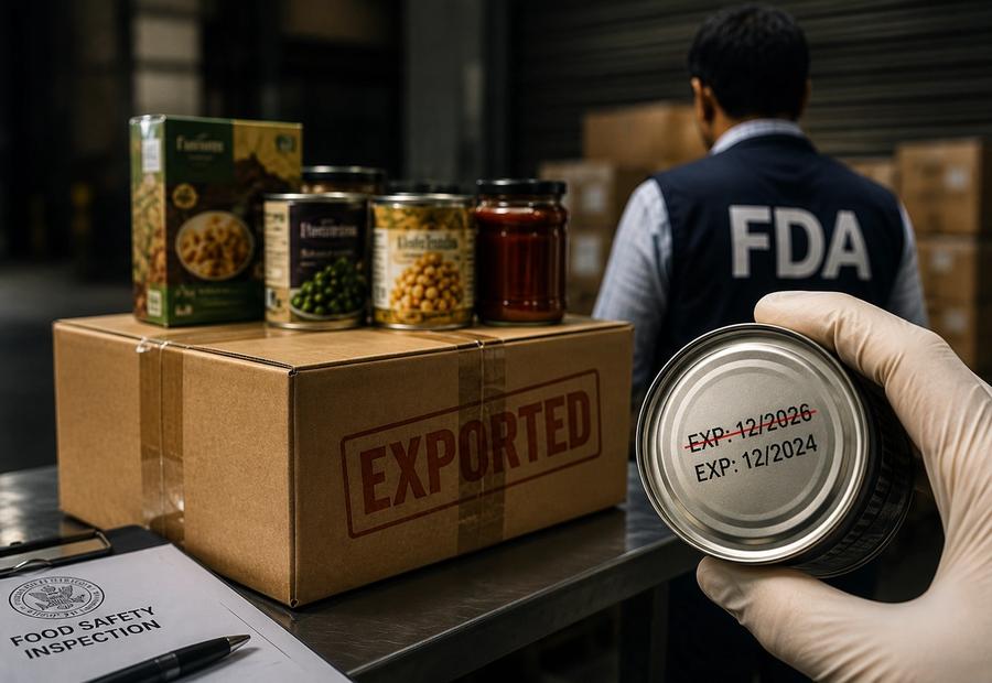 Maharashtra FDA Raid Finds Fake Expiry Dates on Branded Food Exports in Navi Mumbai