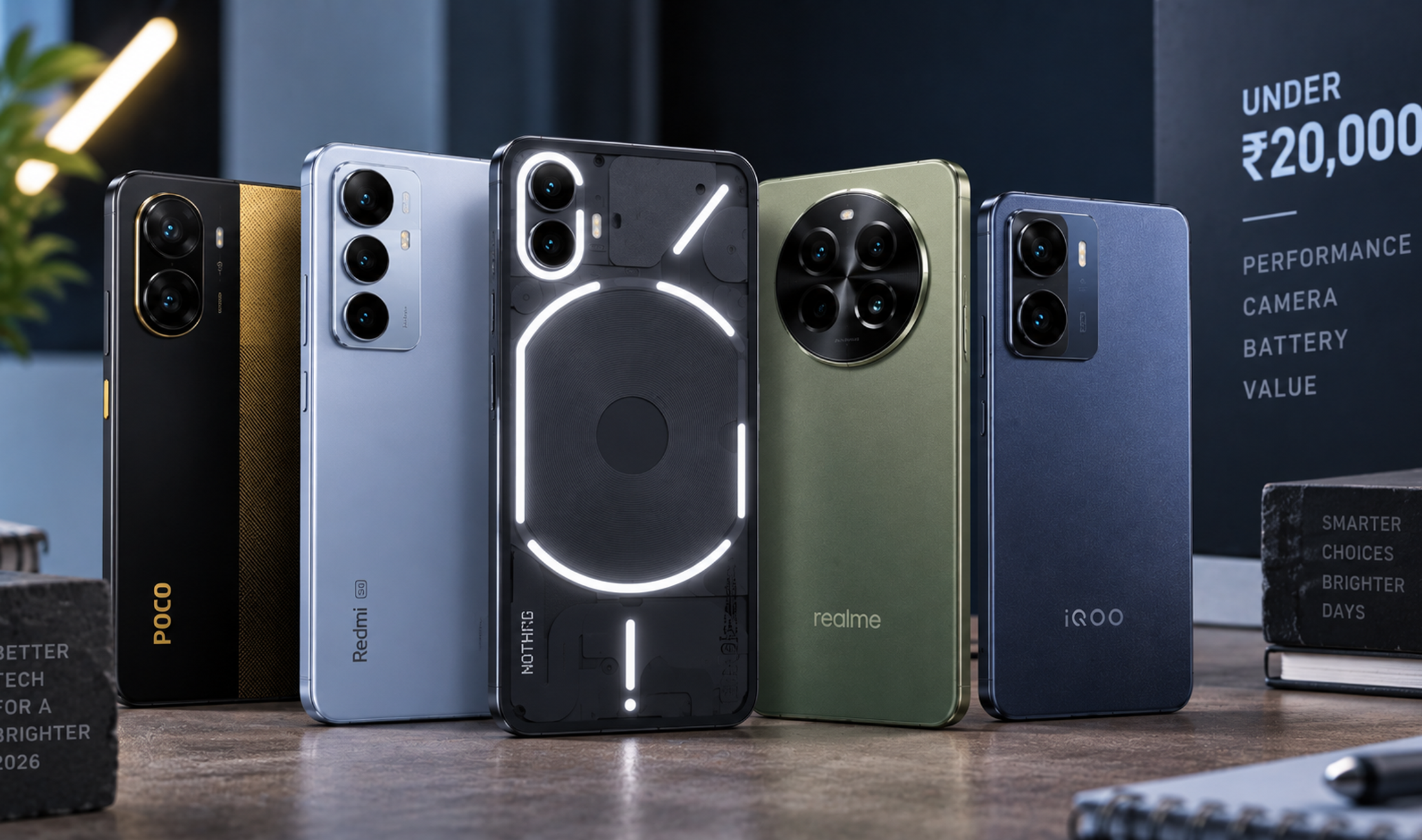 Smartphones under ₹20,000 available in India in 2026