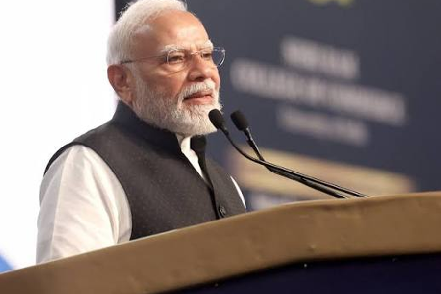 Prime Minister Narendra Modi during a Gujarat development programme