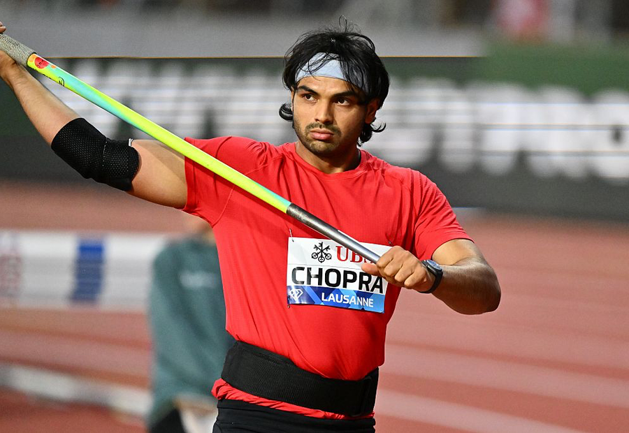 Neeraj Chopra during the 2026 athletics season