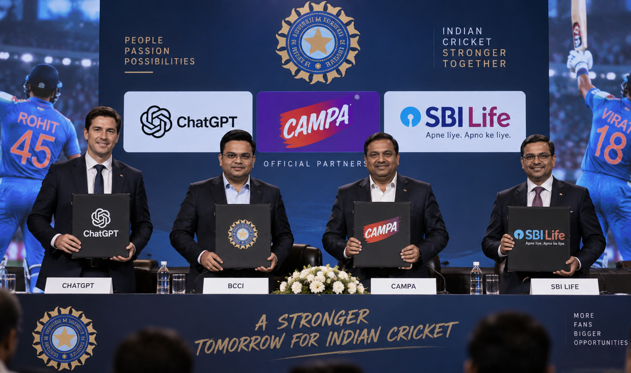 BCCI partnership with ChatGPT, Campa and SBI Life