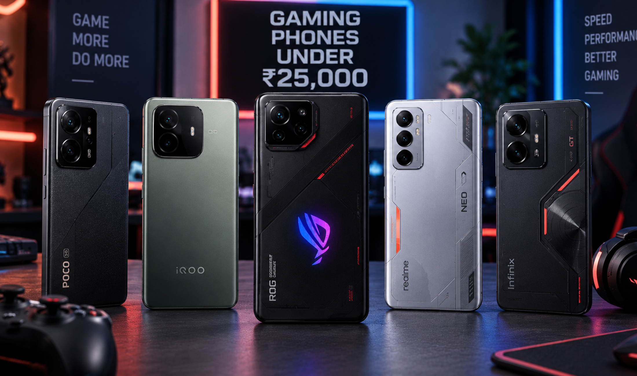 Gaming smartphones under ₹25,000 available in India in 2026