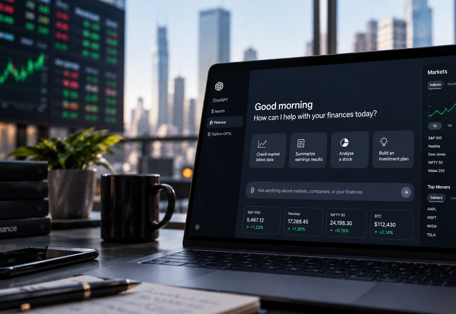 ChatGPT for Financial Services interface with financial market data and analysis tools