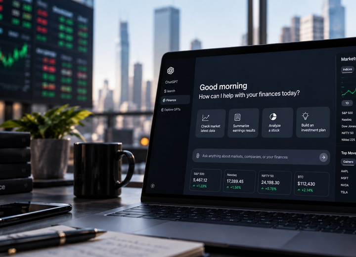ChatGPT for Financial Services interface with financial market data and analysis tools