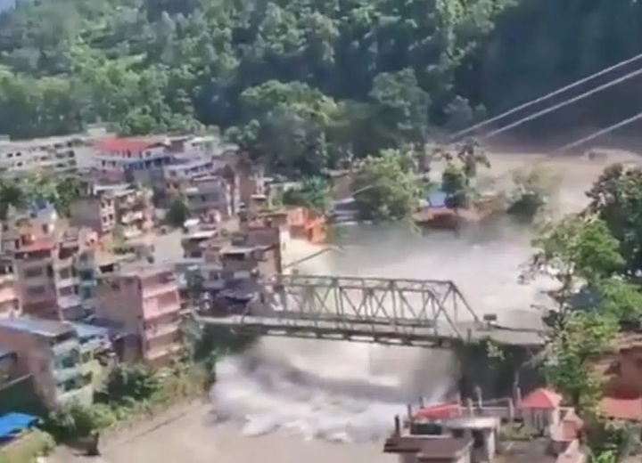 Flooding and rescue operations in Nepal during the 2026 floods
