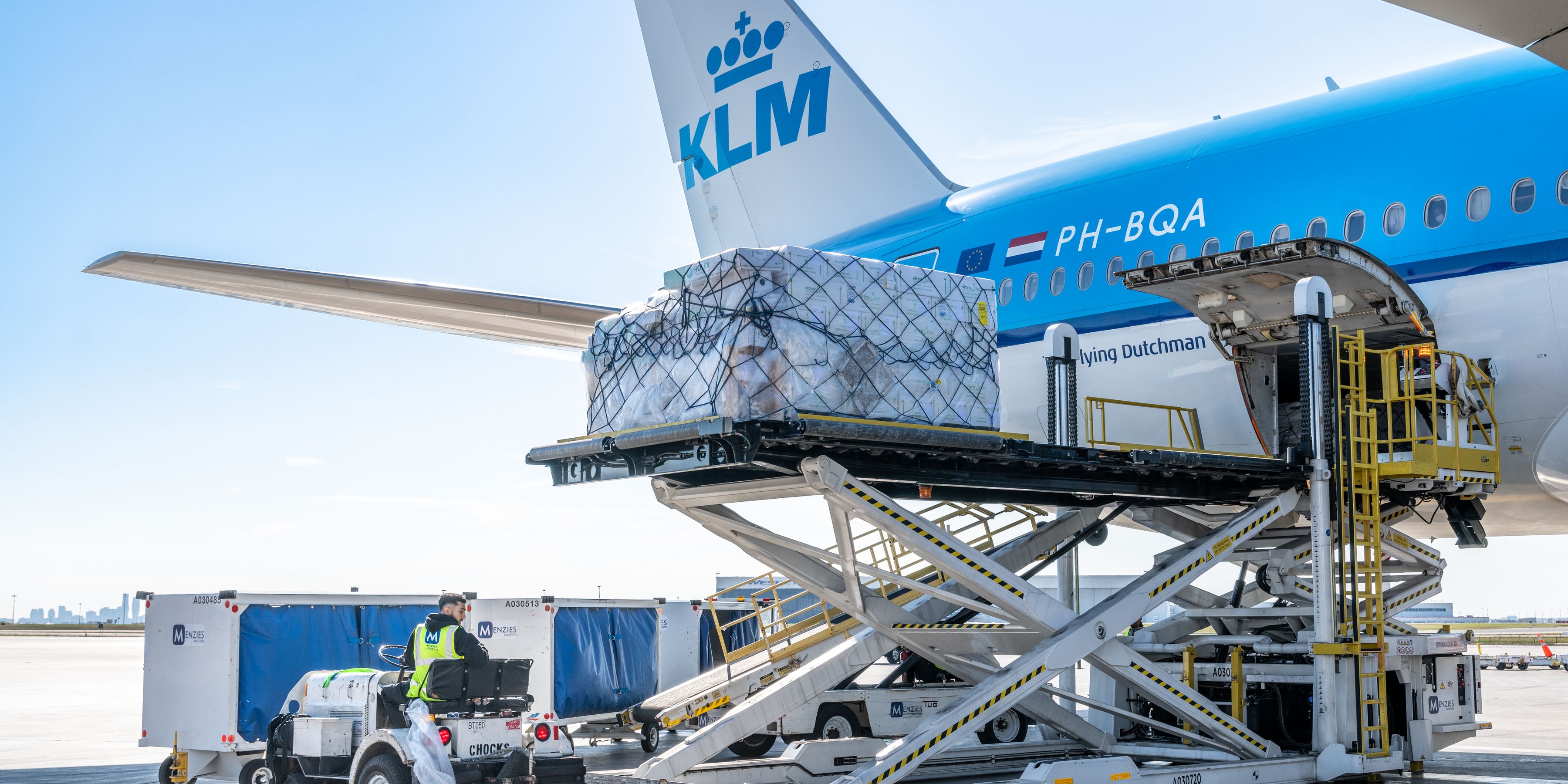 Cargo loaded on aircraft