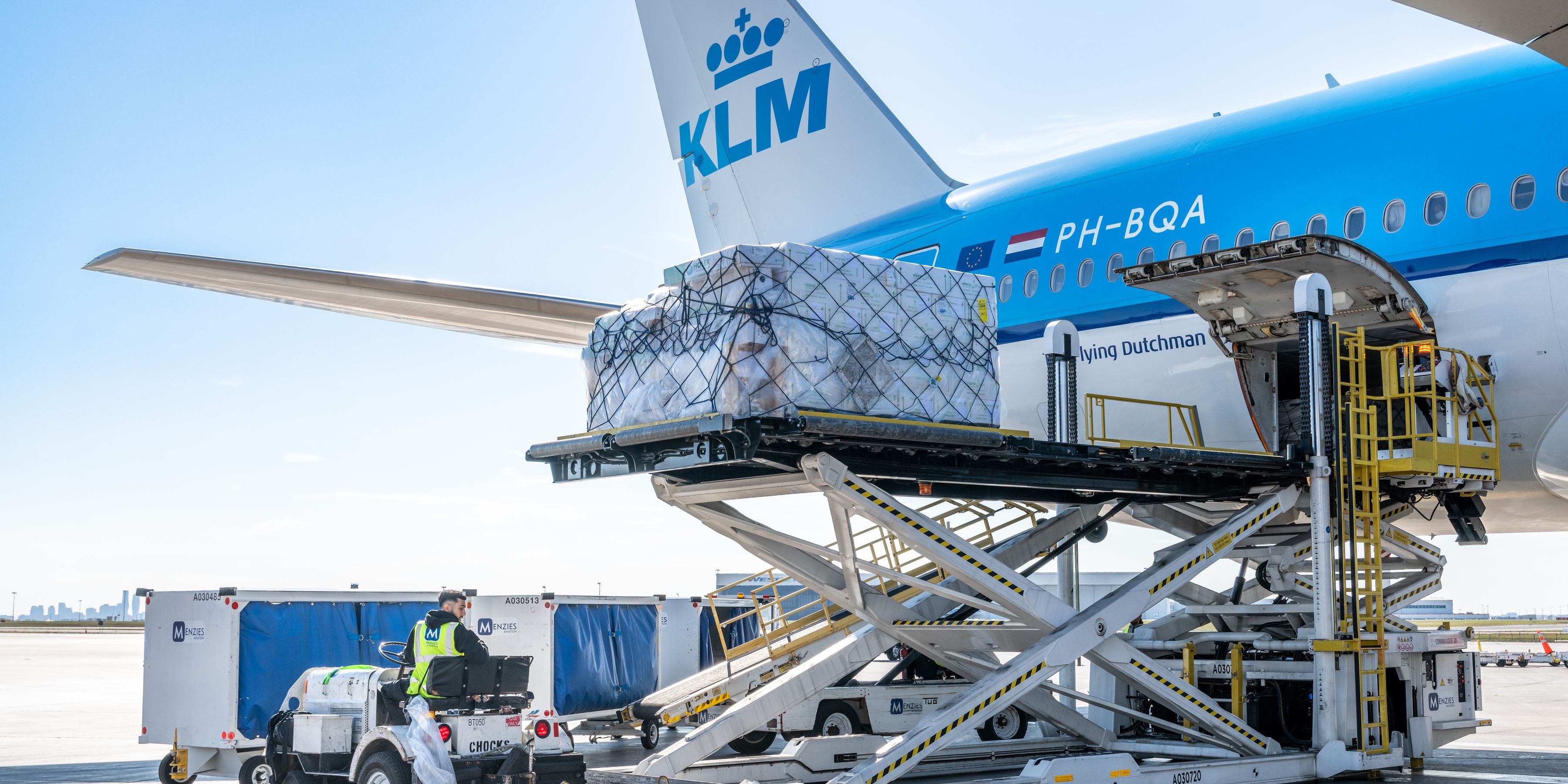 Cargo loaded on aircraft