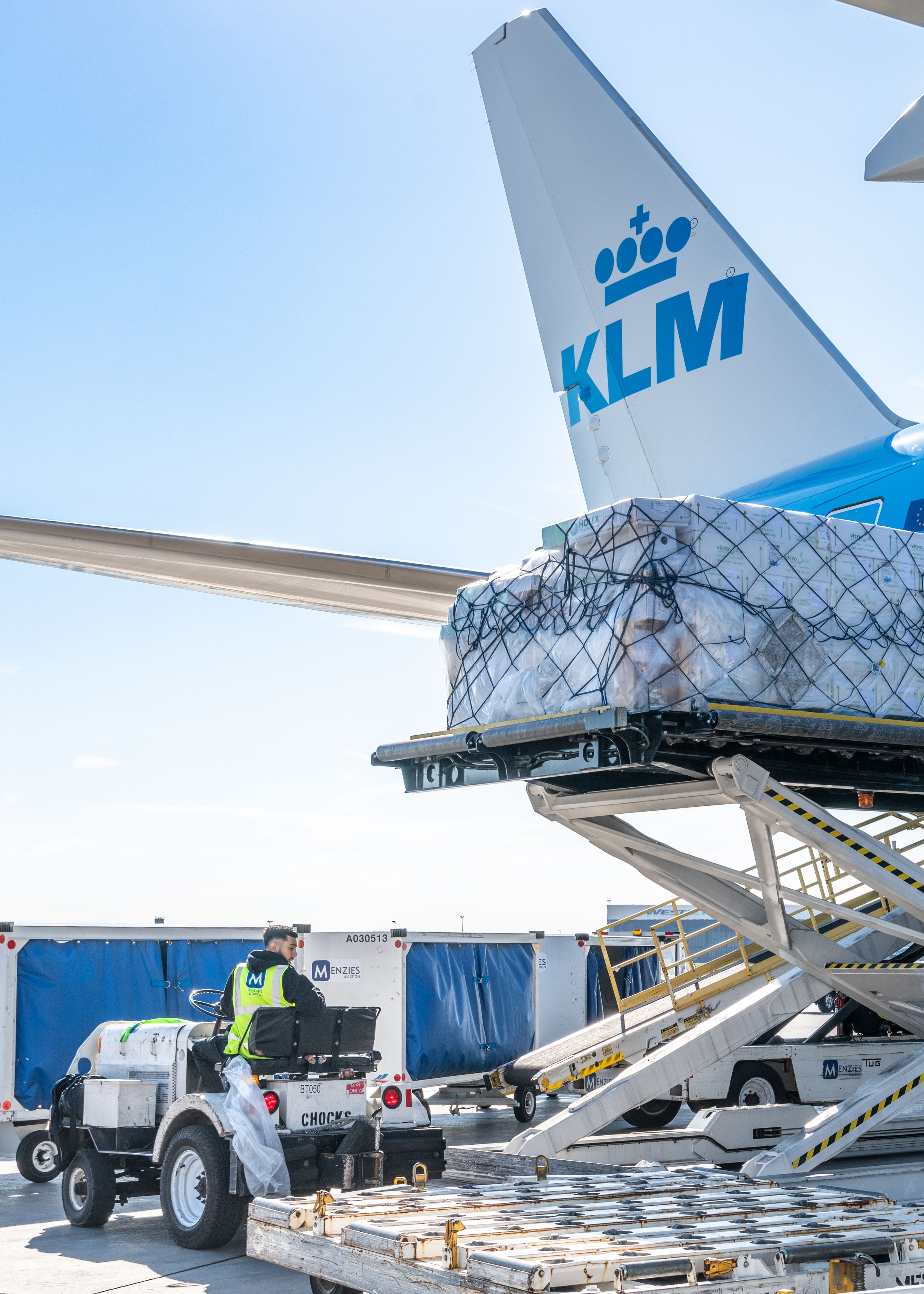 Cargo loaded on aircraft