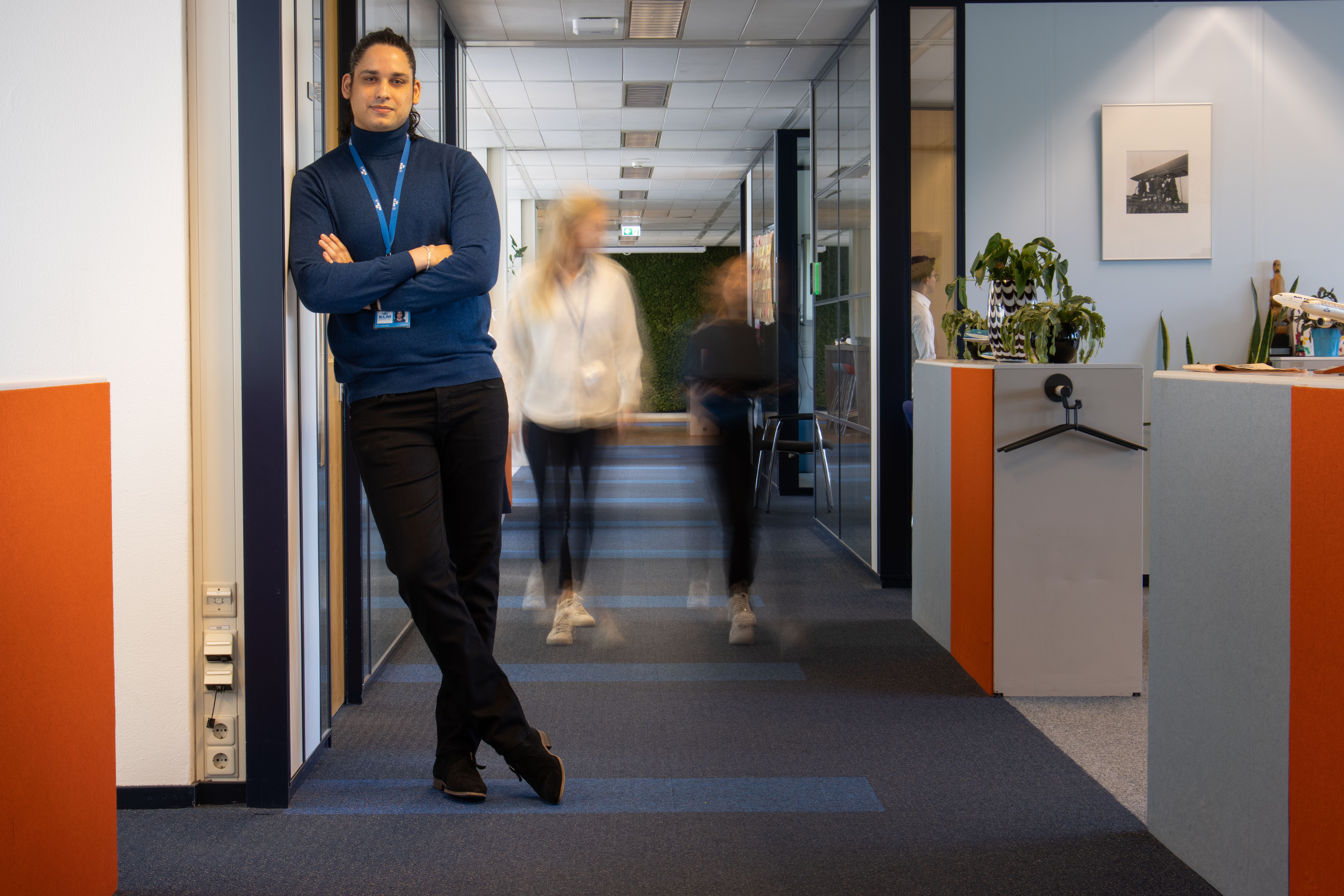 People in KLM office