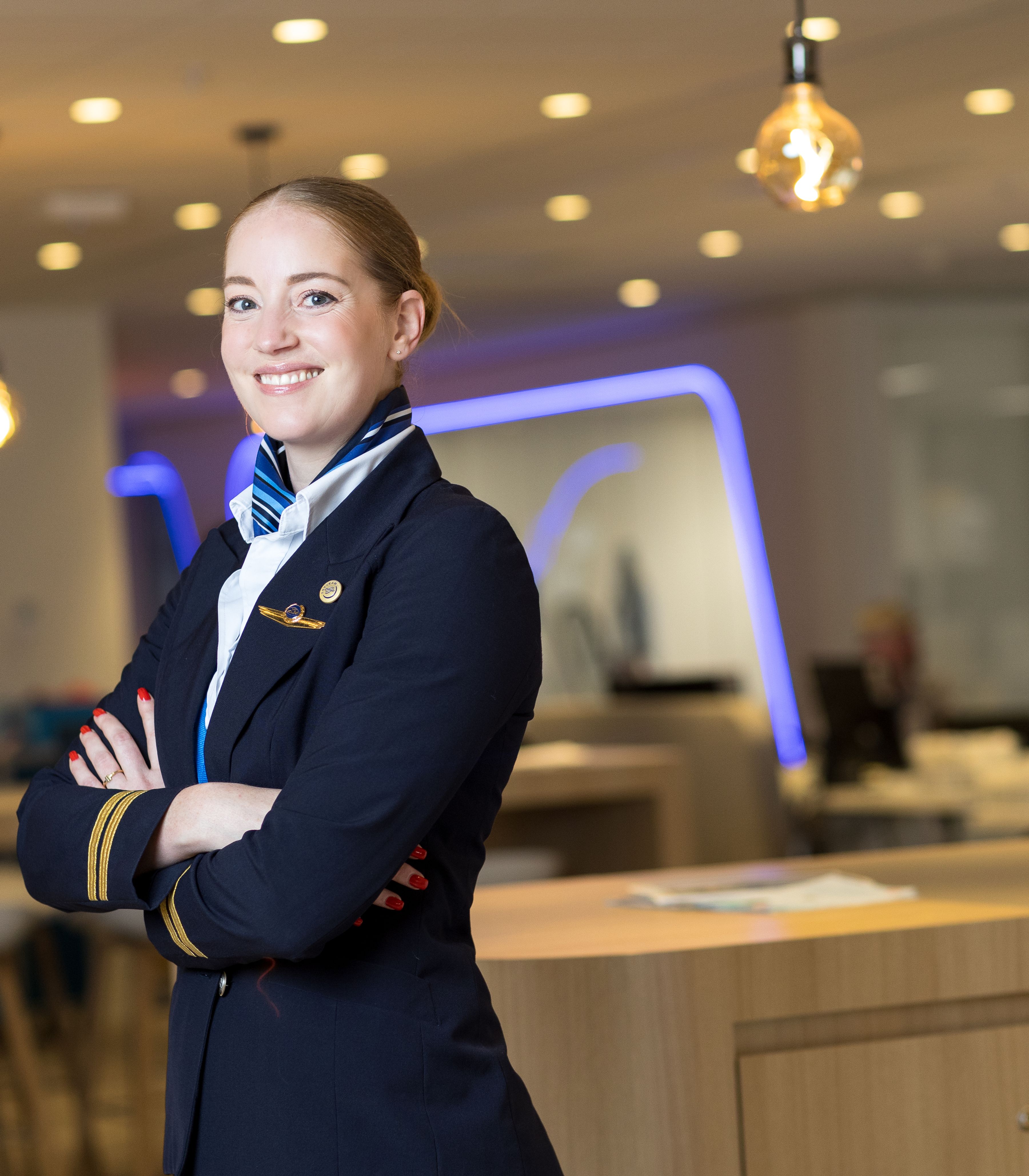 KLM pilot posing in the BMC