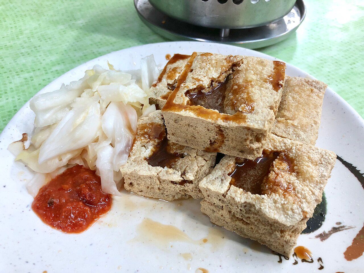 A casual plate of food photographed in Taipei