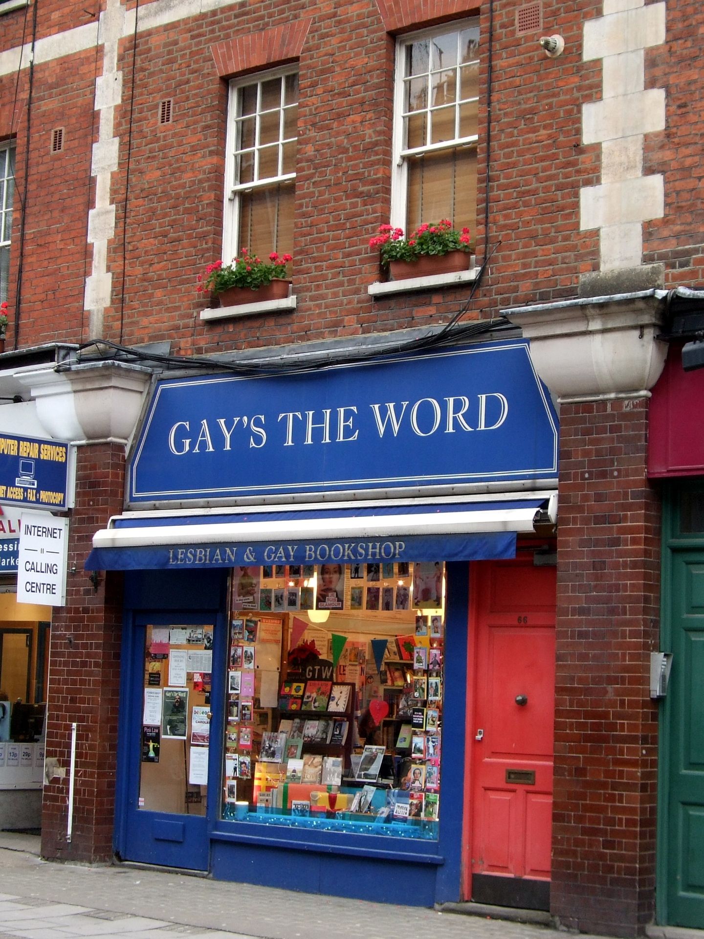 Gay's The Word bookshop on Marchmont Street, Bloomsbury