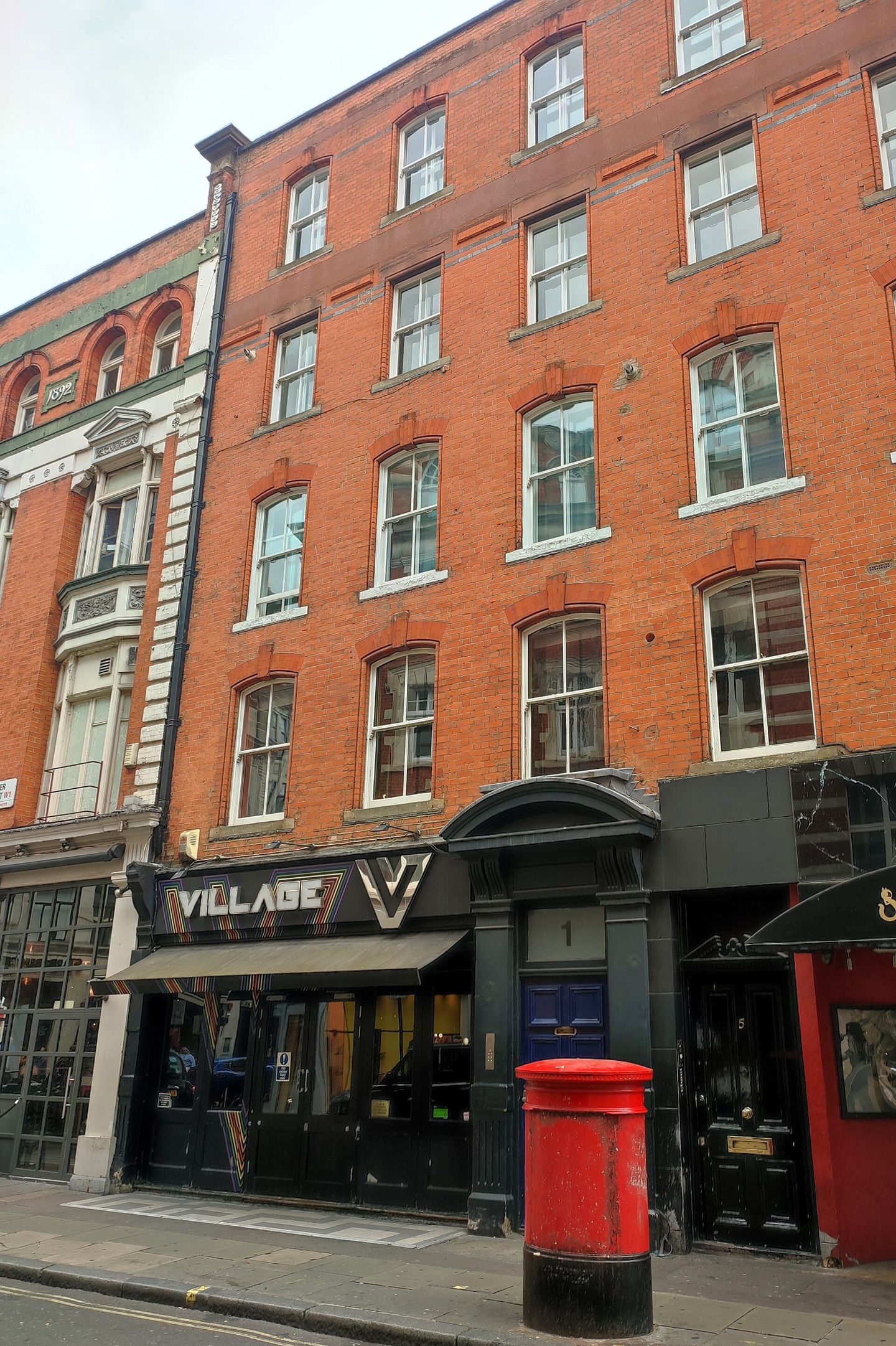 Village Soho bar entrance, the Wardour Street gay bar’s Brewer Street door