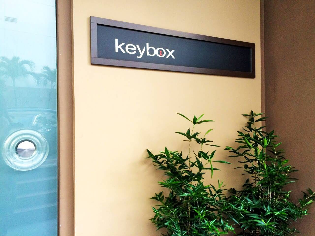 Keybox entrance sign and doorway at Juta Building in Singapore