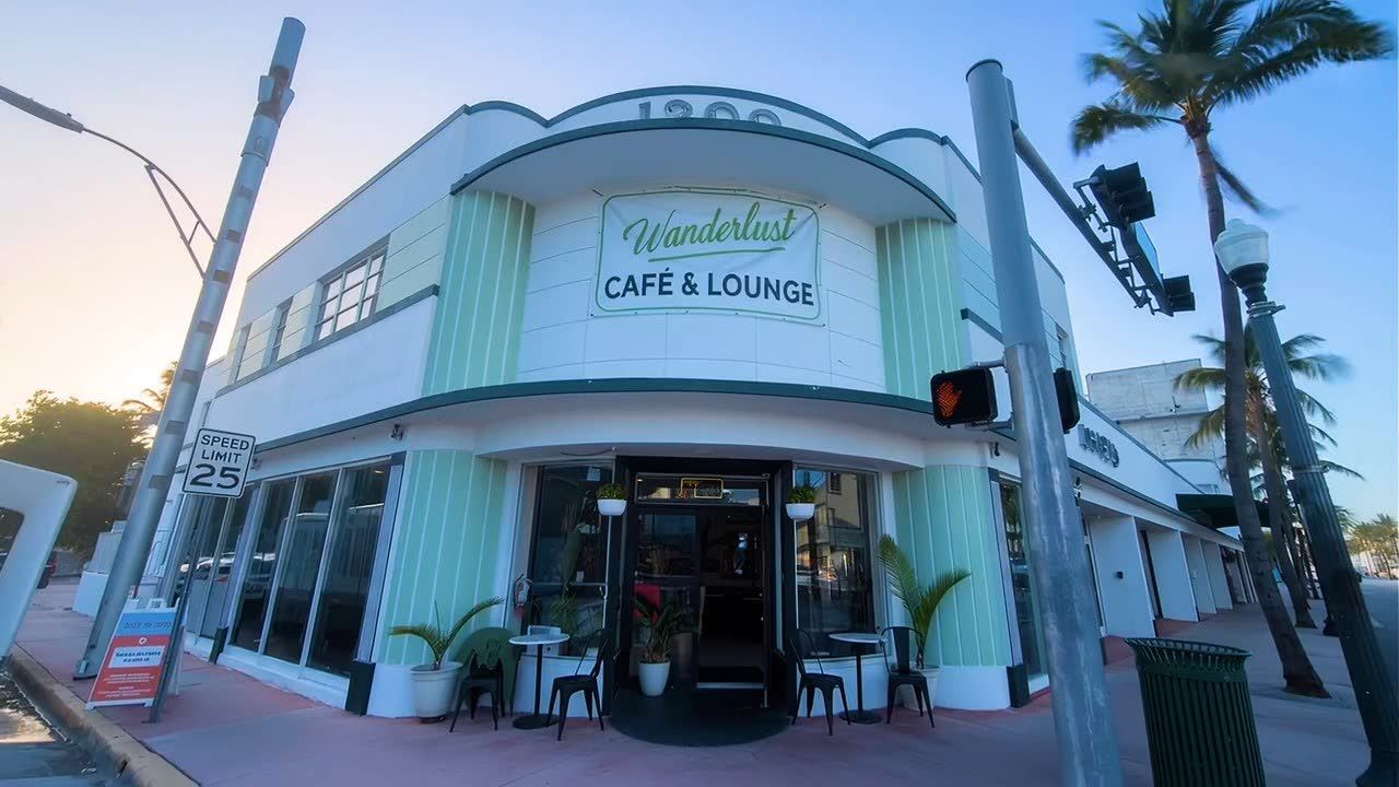 Wanderlust Cafe and Lounge corner storefront at 1200 Washington Avenue