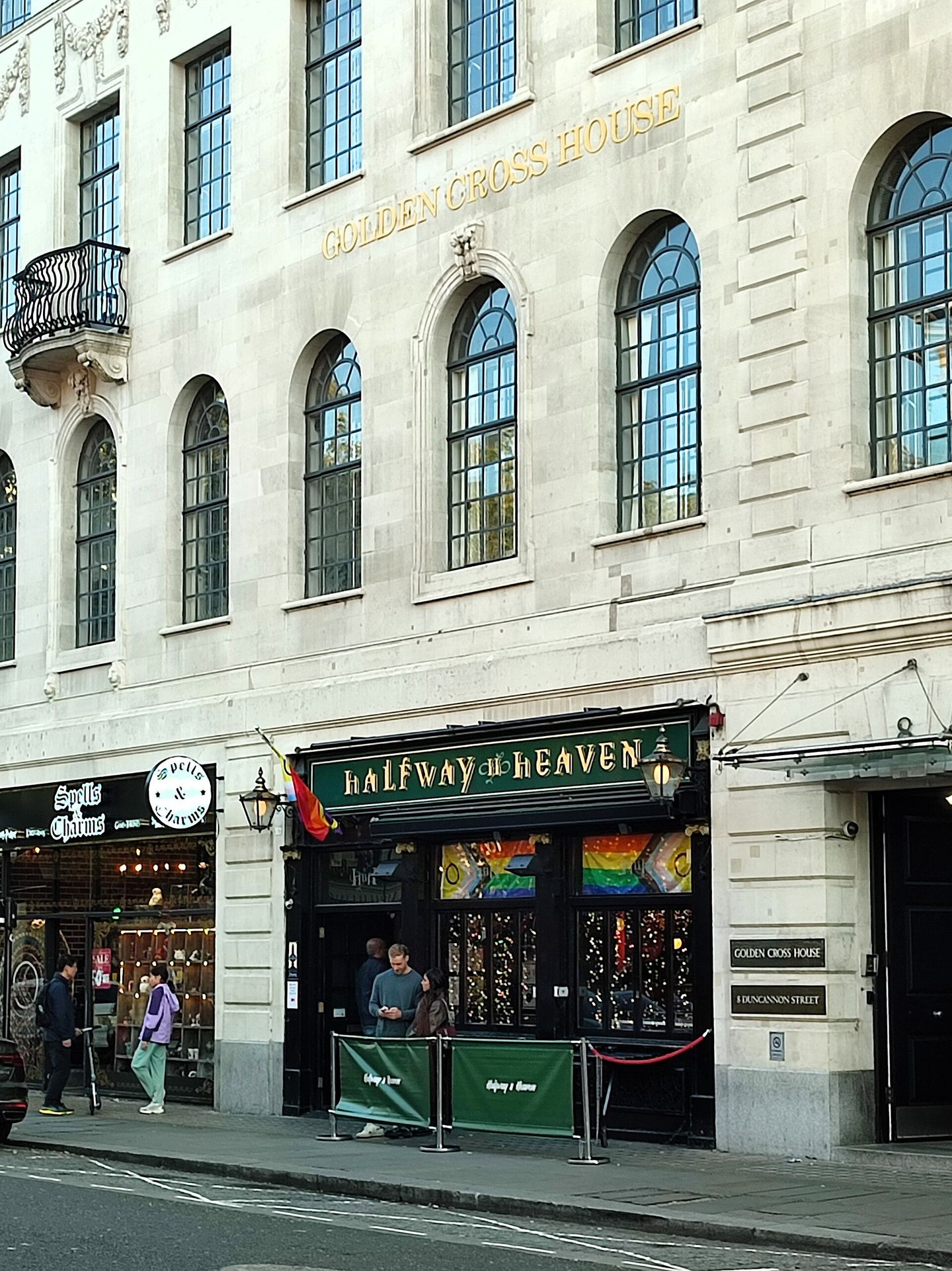 Halfway to Heaven pub front near Trafalgar Square