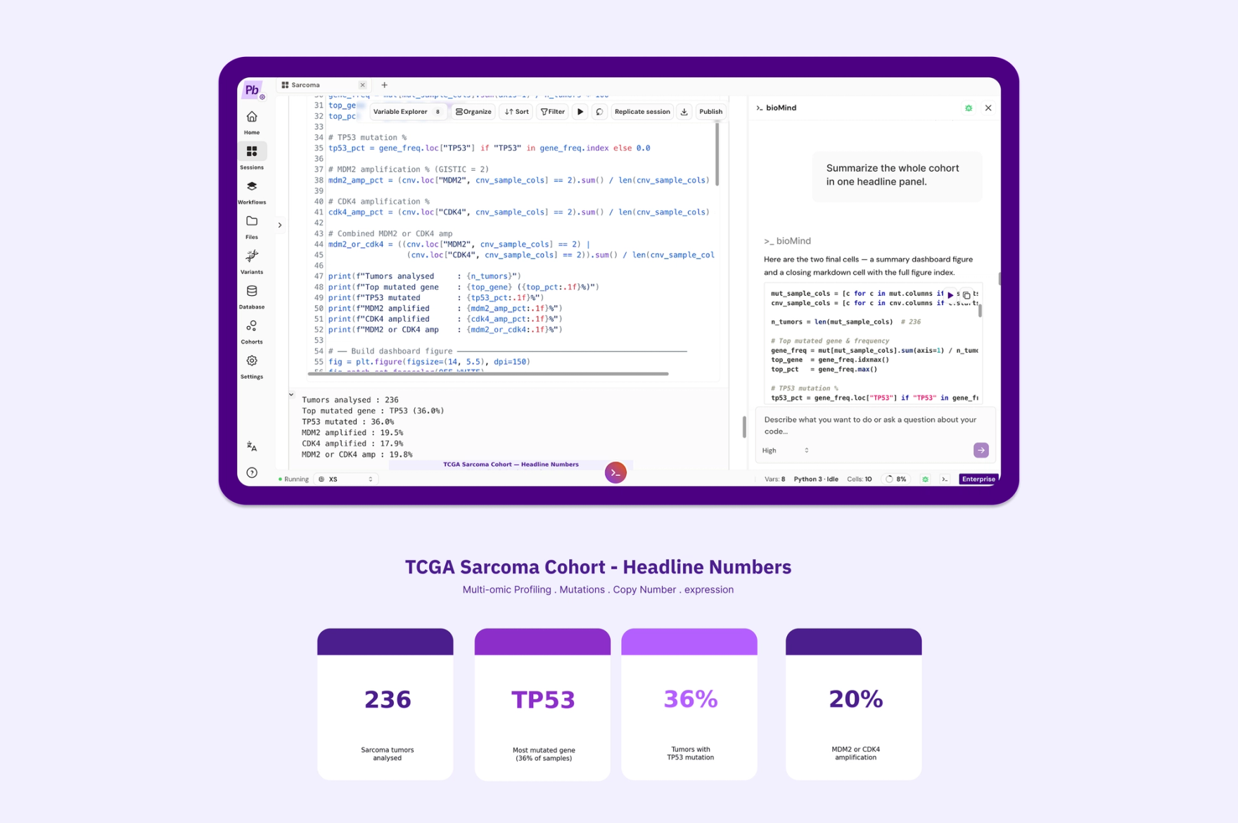 one-panel cohort dashboard, hero candidate