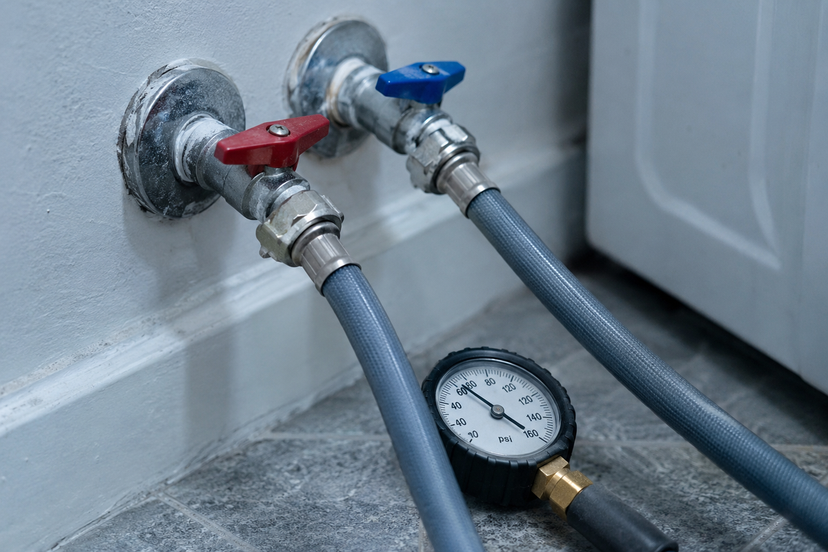 washing-machine-wont-fill-with-water-inlet-hose-pressure-gauge-check
