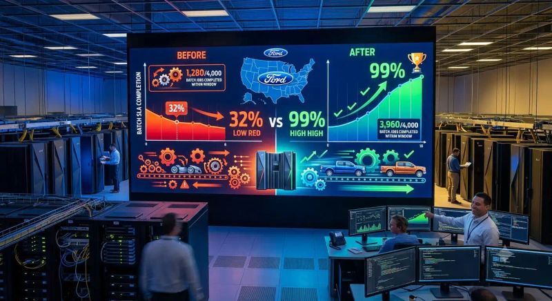 US Automobile Giant Improves Mainframe Batch SLA from 32% to 99%