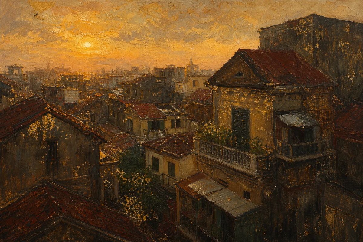 Tranh: Hừng Đông Phố Cổ
