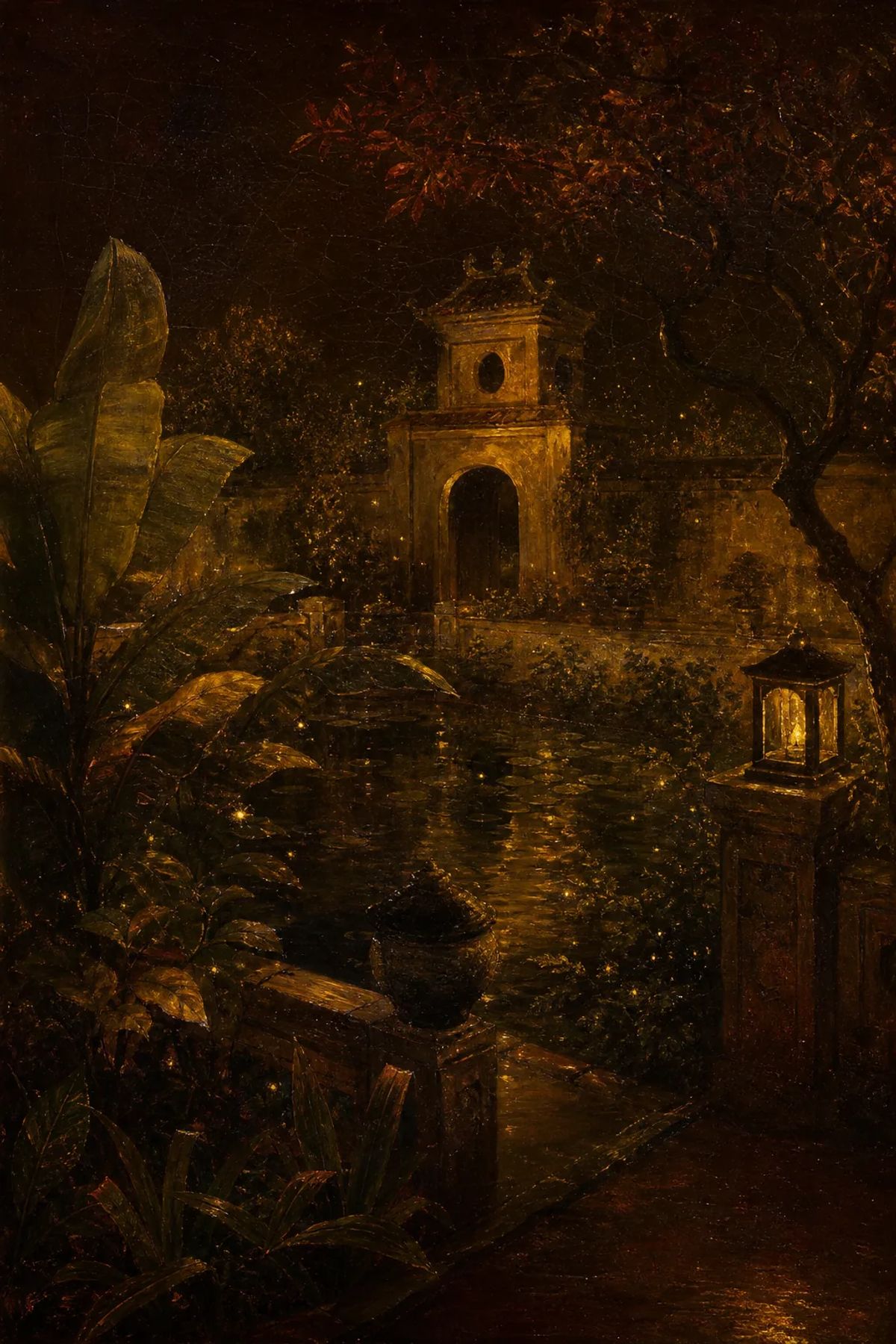 Tranh: Vườn Khuya