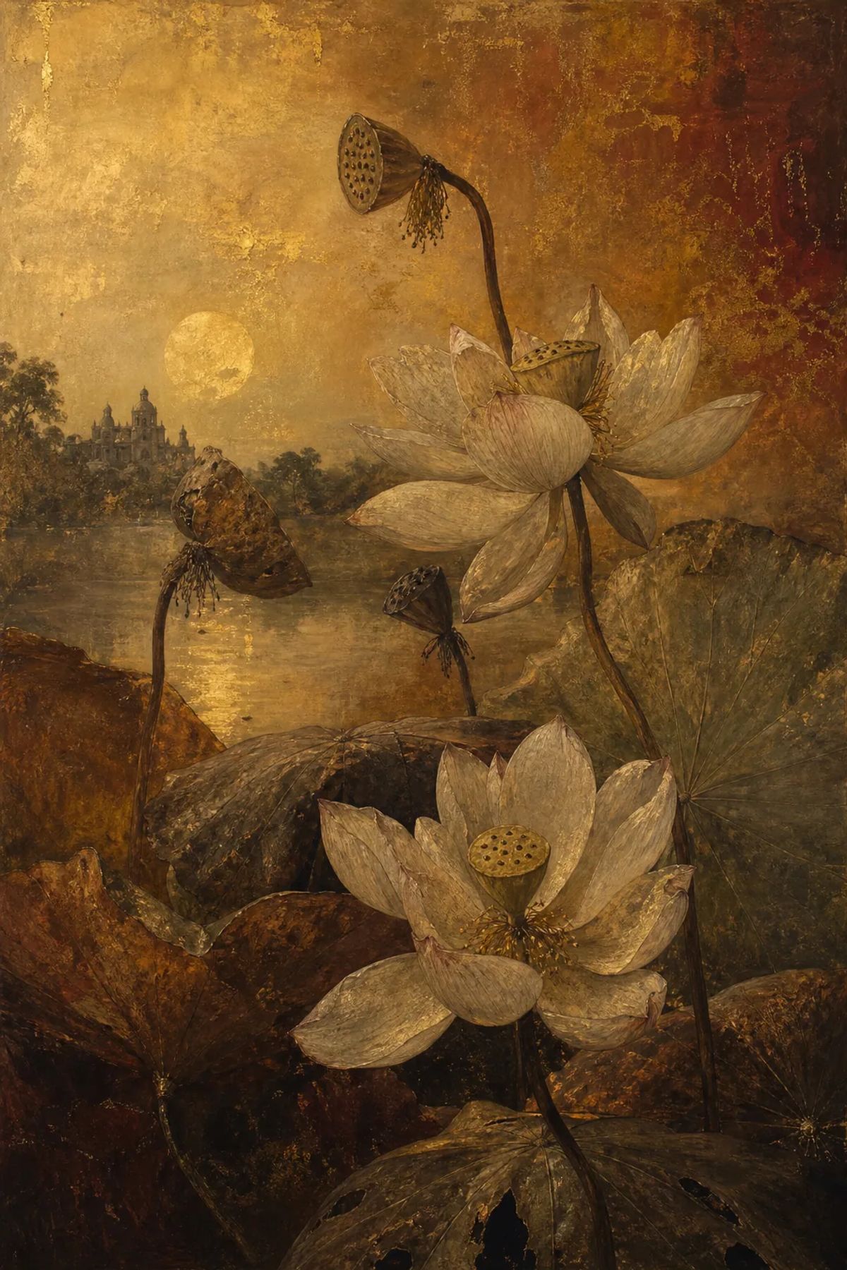 Tranh: Mùa Sen Tàn