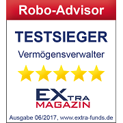 Auszeichnung Extra-Magazin: Testsieger Vermögensverwalter Robo-Advisor mit fünf Sternen, 2017