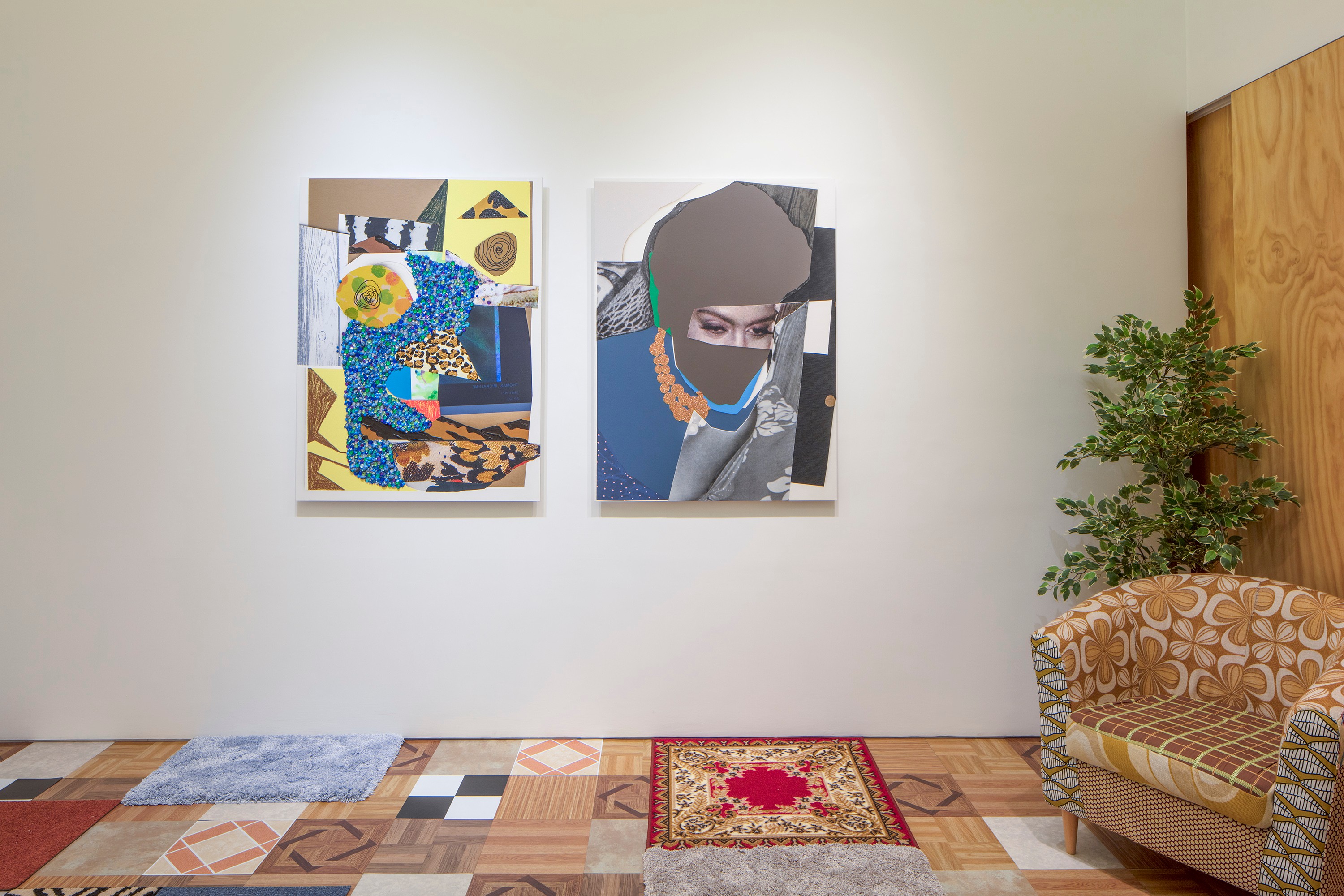 Installation view of Mickalene Thomas at Lehmann Maupin Hong Kong