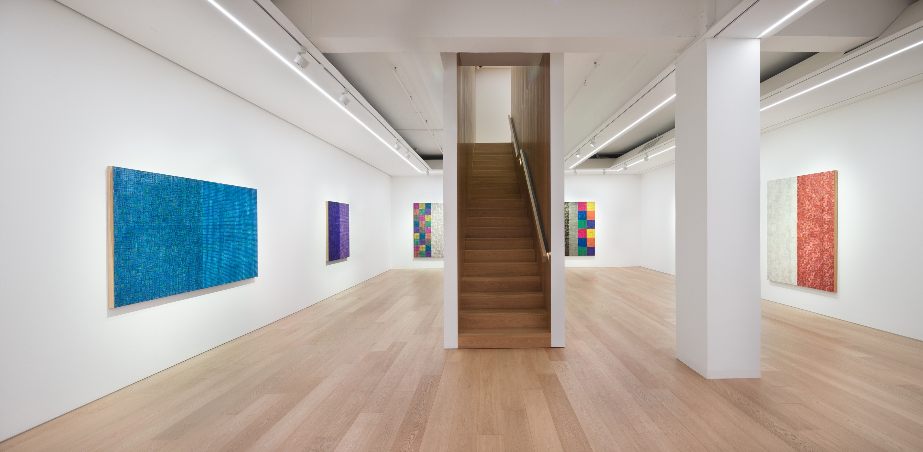 Installation view of McArthur Binion at Lehmann Maupin Seoul