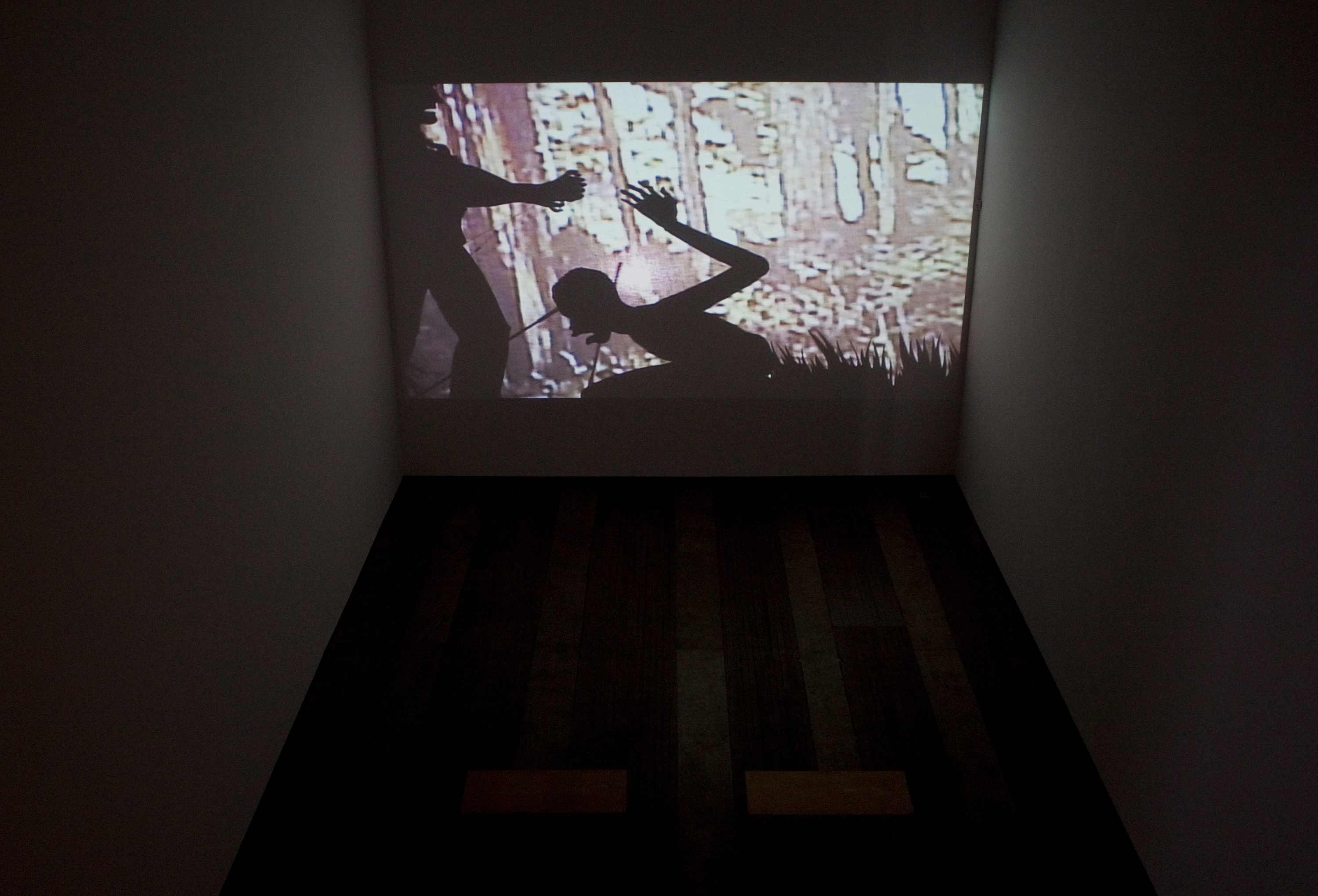 Installation view of Fall Frum Grace, Miss Pipi's Blue Tale at Lehmann Maupin New York