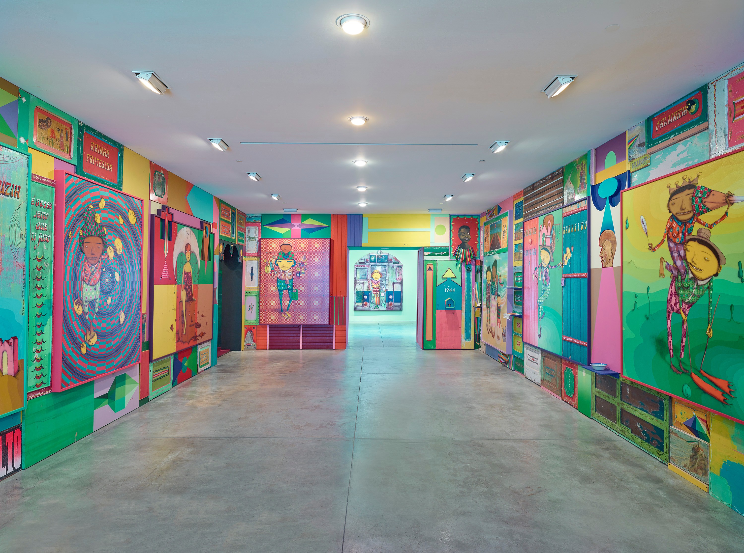 Installation view of OSGEMEOS at Lehmann Maupin New York