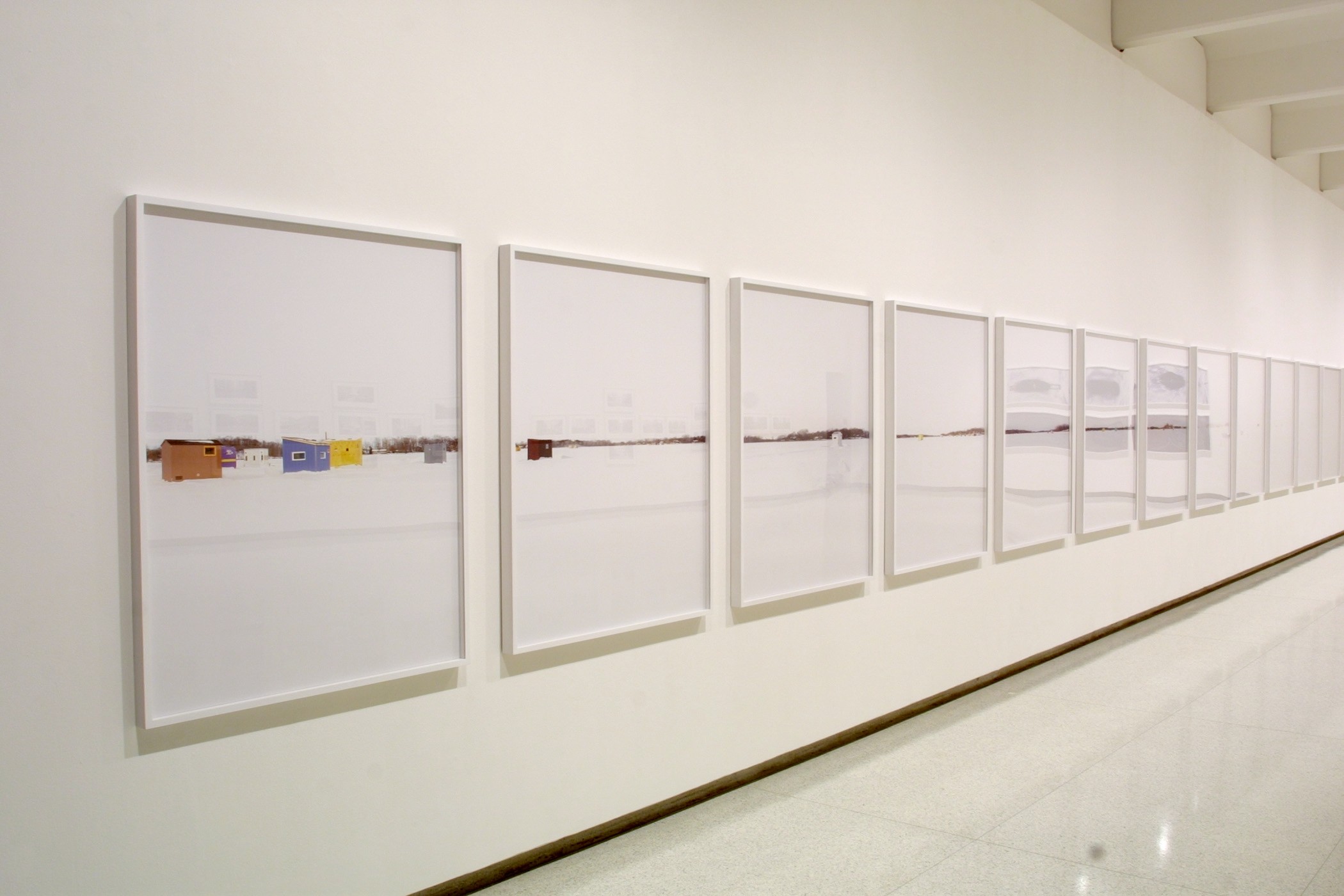 Installation view of Skyways & Icehouses at Walker Art Center