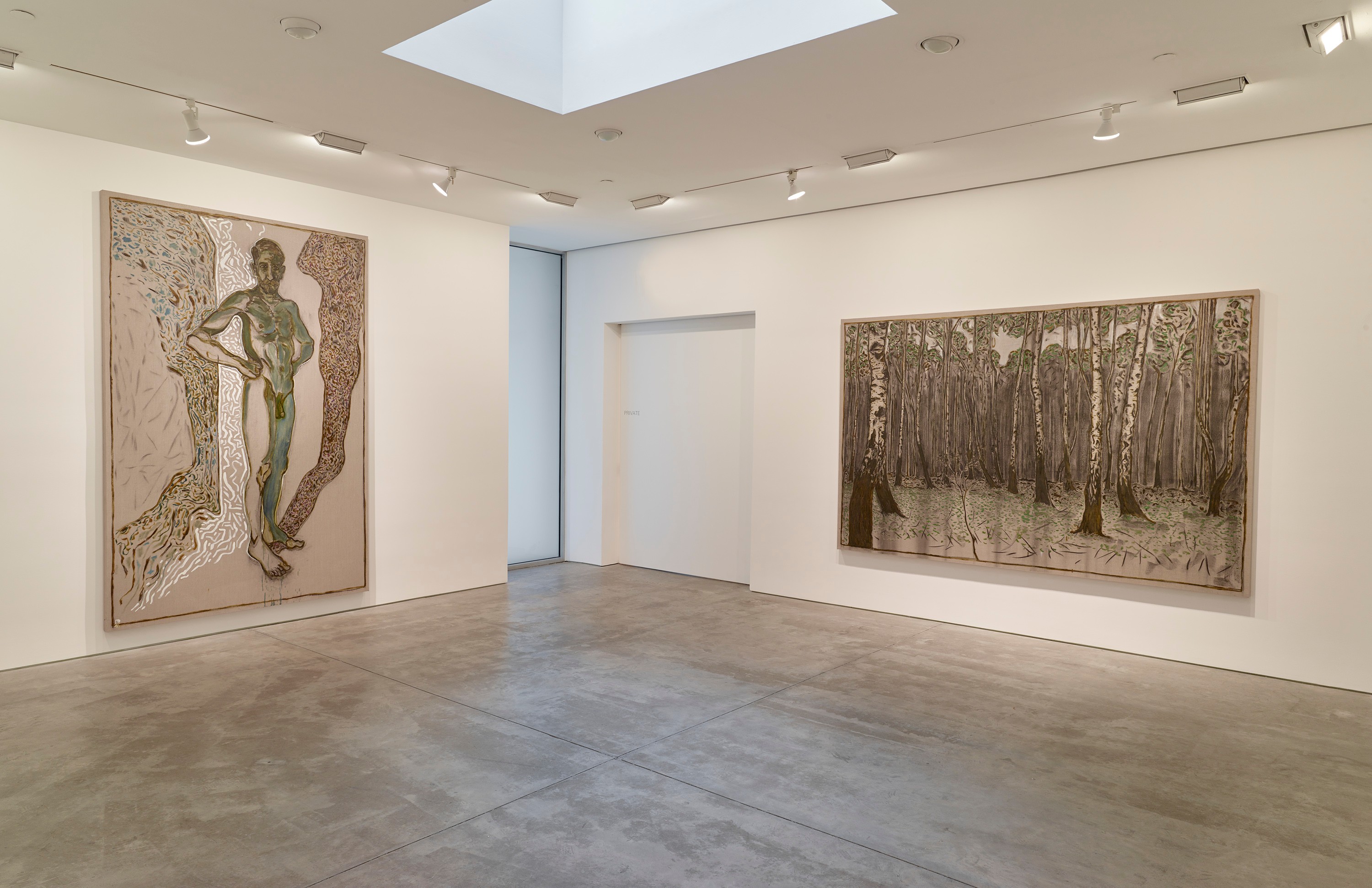 Installation view of Billy Childish at Lehmann Maupin New York