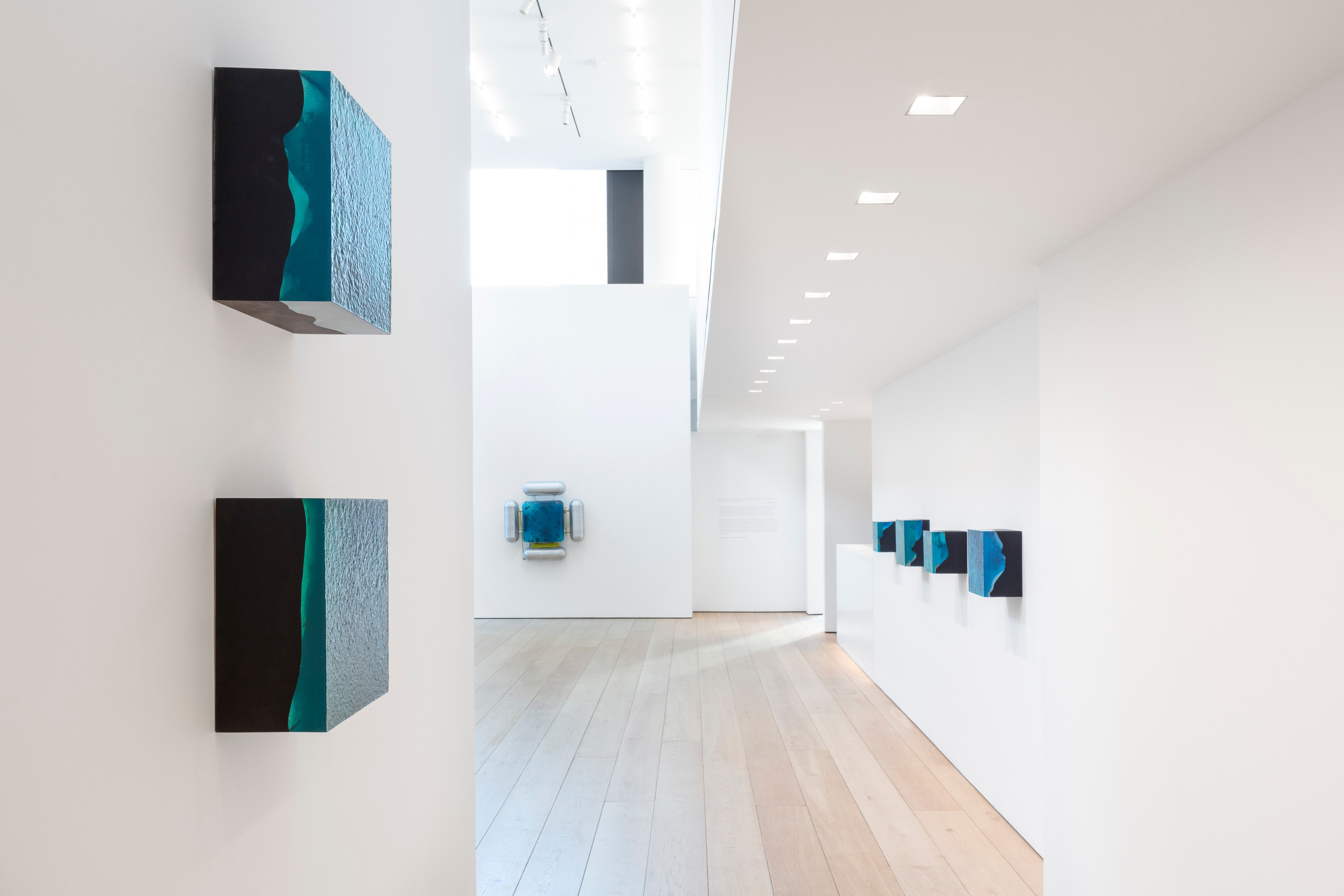 Installation view of Ashley Bickerton at Lehmann Maupin New York